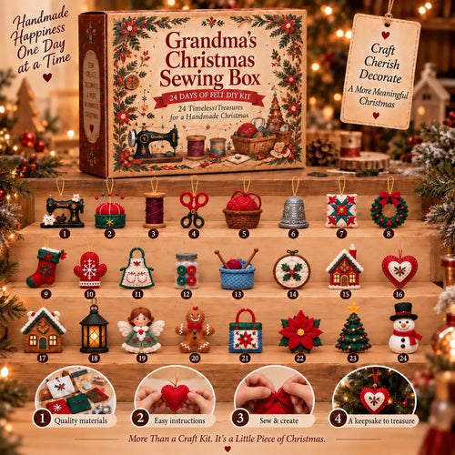 🔥LAST DAY 50% OFF 🎄🧵 24 Days of Christmas Stitching | Felt Ornament Craft Kit
