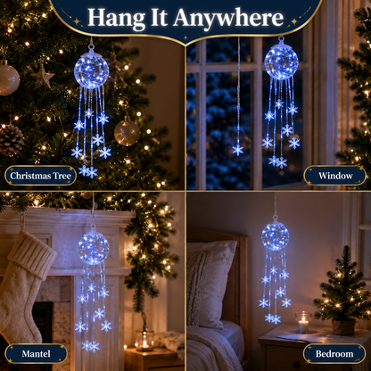 Winter Magic Snowflake Cascade™ – LED Hanging Christmas Ornament❄️