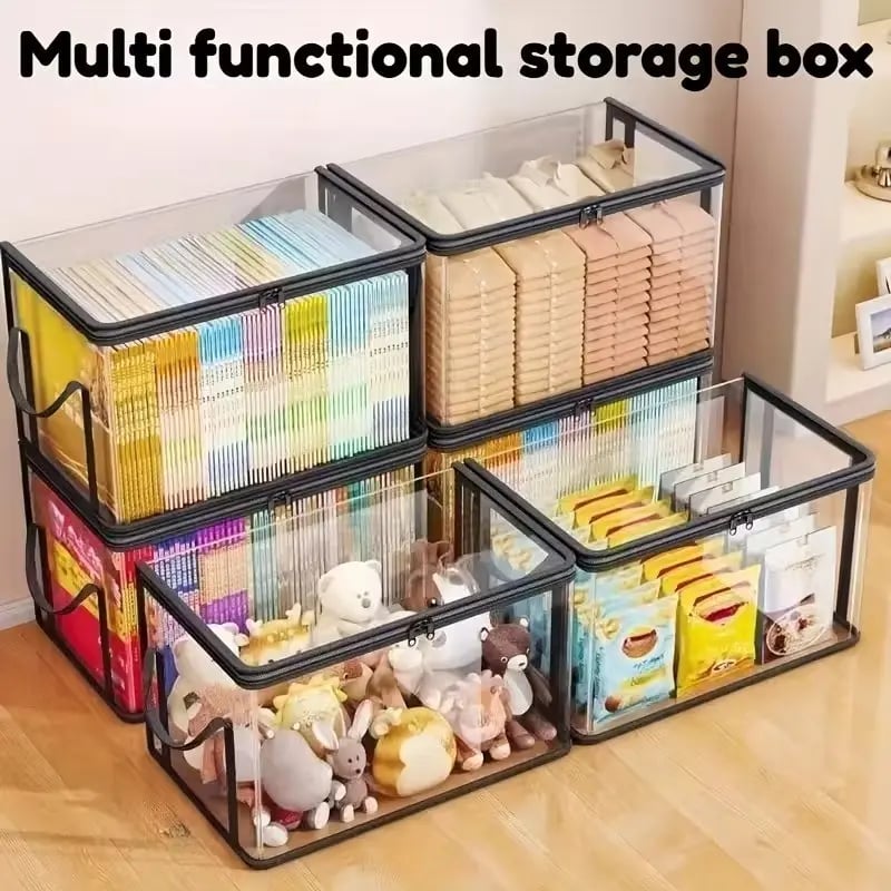 🏆 35K+ SOLD!🏠 Large Capacity Clear Storage Containers Durable Stackable Organizer Bins
