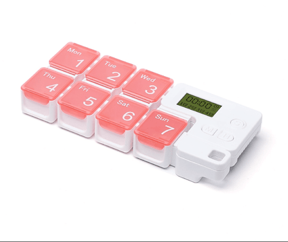🔥 7-Day Pill Organizer with Alarm Reminder BPA-Free Food Grade Pill Box