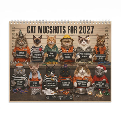 😂 Cat Mugshots 2027 Calendar | 12 Months of Feline Crimes & Chaos📅