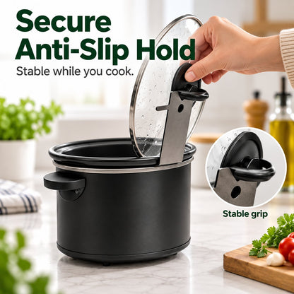 🍲 Hands-Free Cooker Lid Holder – No-Mess Countertop Organizer