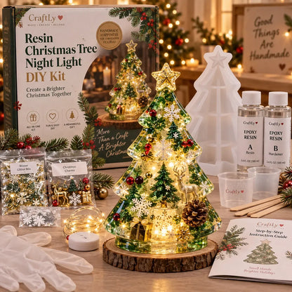 🎄 Resin Christmas Glow Kit™ | DIY Tree Night Light ✨