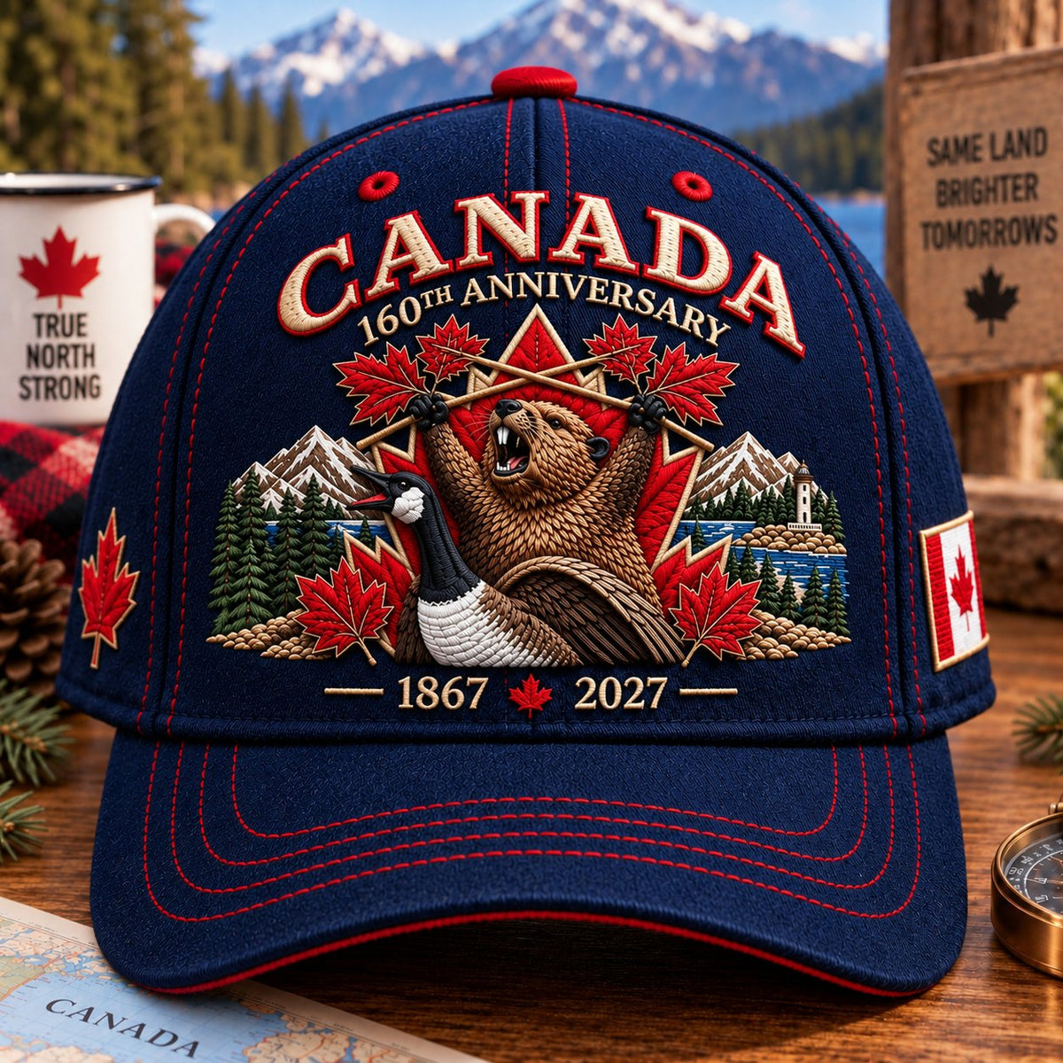 🔥 Last Day 50% OFF 🇨🇦 True North 160 | Canada Heritage Anniversary Cap 🍁