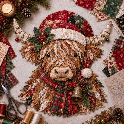 🔥🎅🎄 Christmas Patchwork Fabric DIY Decor Kit – Beautiful Handmade Décor, No Experience Needed