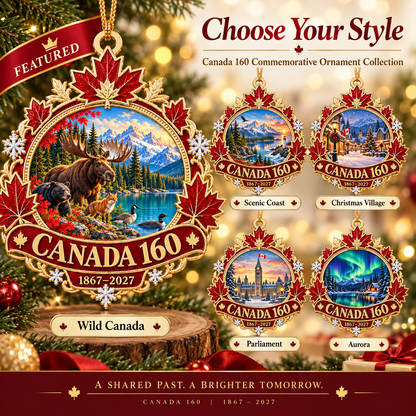 🍁 Canada 160th Anniversary Ornament | 1867–2027 Christmas Keepsake