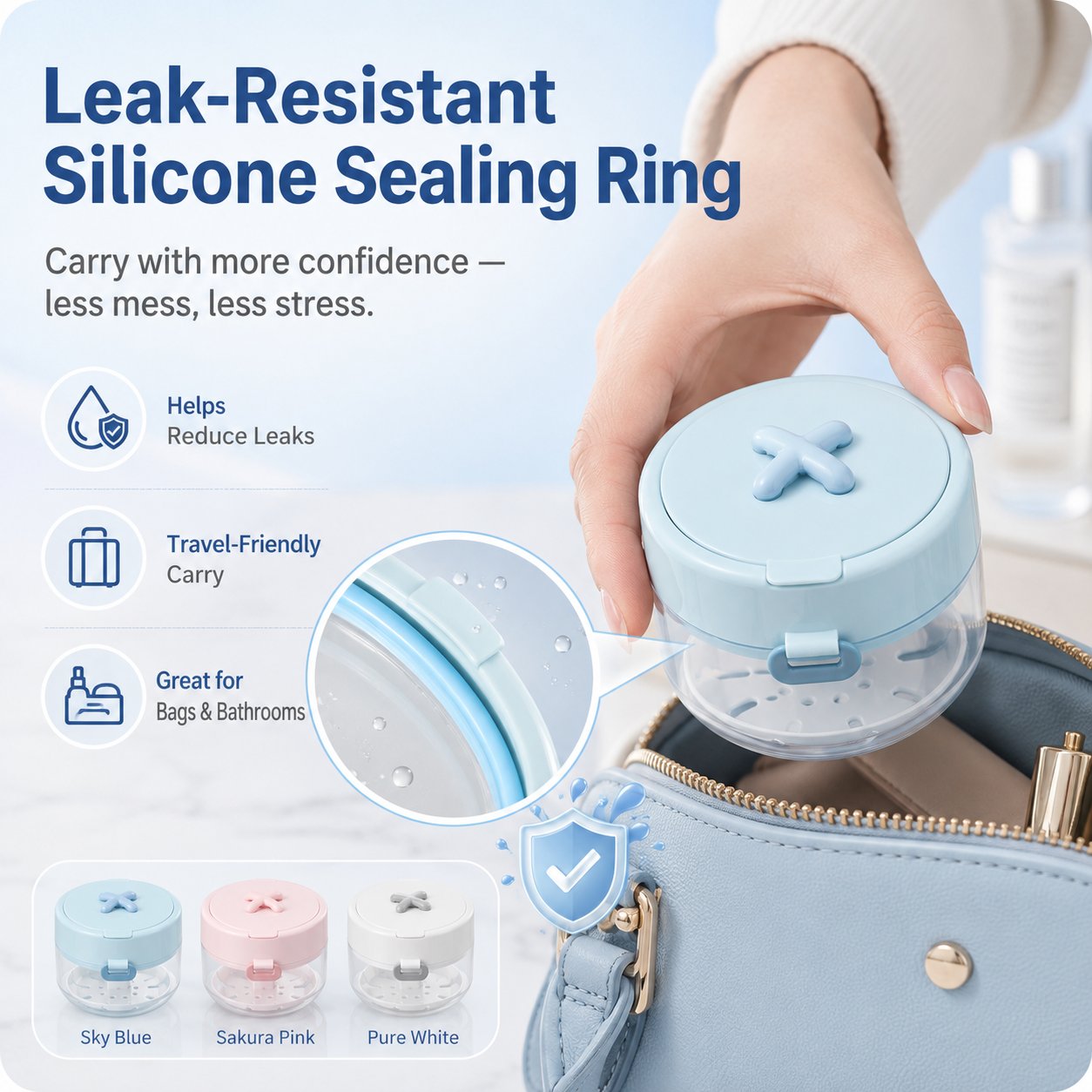 🦷✨3-in-1 Retainer & Denture Cleaning Case- Clean, Soak & Store Your Dental Appliances In One Compact Case