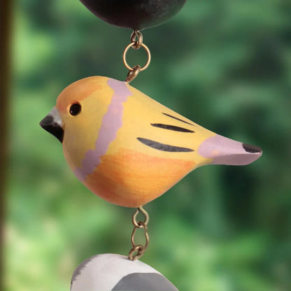 🐦 Hand Painted Wooden Bird Hanging Ornament🌿Rustic Farmhouse Garden Decor