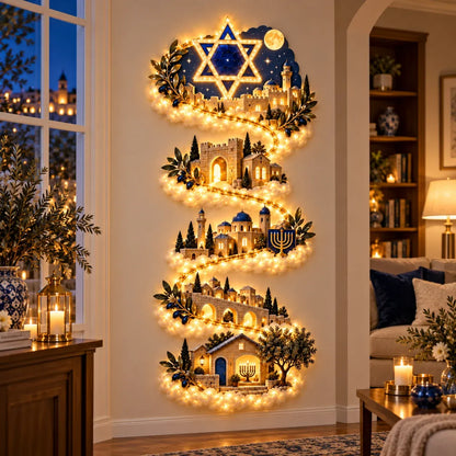 🕎 Eight Nights Aglow | Hanukkah Wall Light Collection ✨