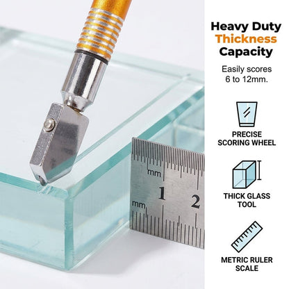 Diamond Head Glass Cutter – Precision Tool for Smooth 3-15mm Glass Cutting