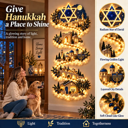 🕎 Eight Nights Aglow | Hanukkah Wall Light Collection ✨