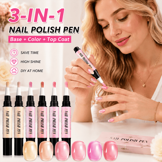 💅 6PCS One-Step 3-in-1 Cat Eye Nail Gel Pen Set for DIY Manicures