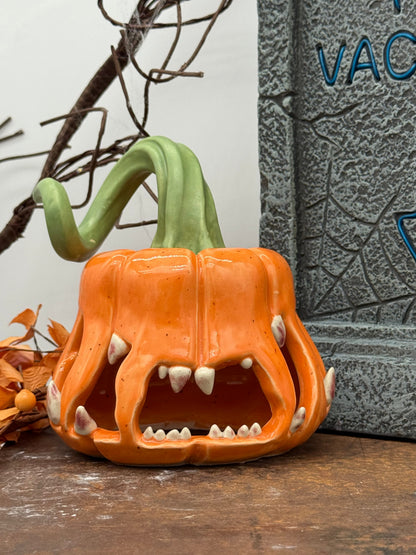 🎃 Born to Haunt Halloween | Handmade Monster Pumpkin Ceramic Decor 👹
