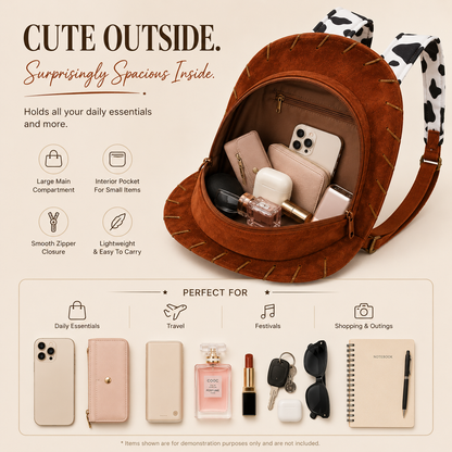 🎒🤠 Vintage Cowboy Hat-Shaped Backpack – Standout Western Style