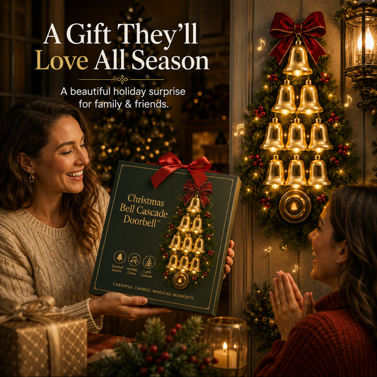 🔔✨ Christmas Bellfall™ | Lighted Holiday Door Decor 🎄