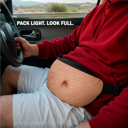 Funny Beer Belly Waist Bag – Realistic Dad Bod Fanny Pack