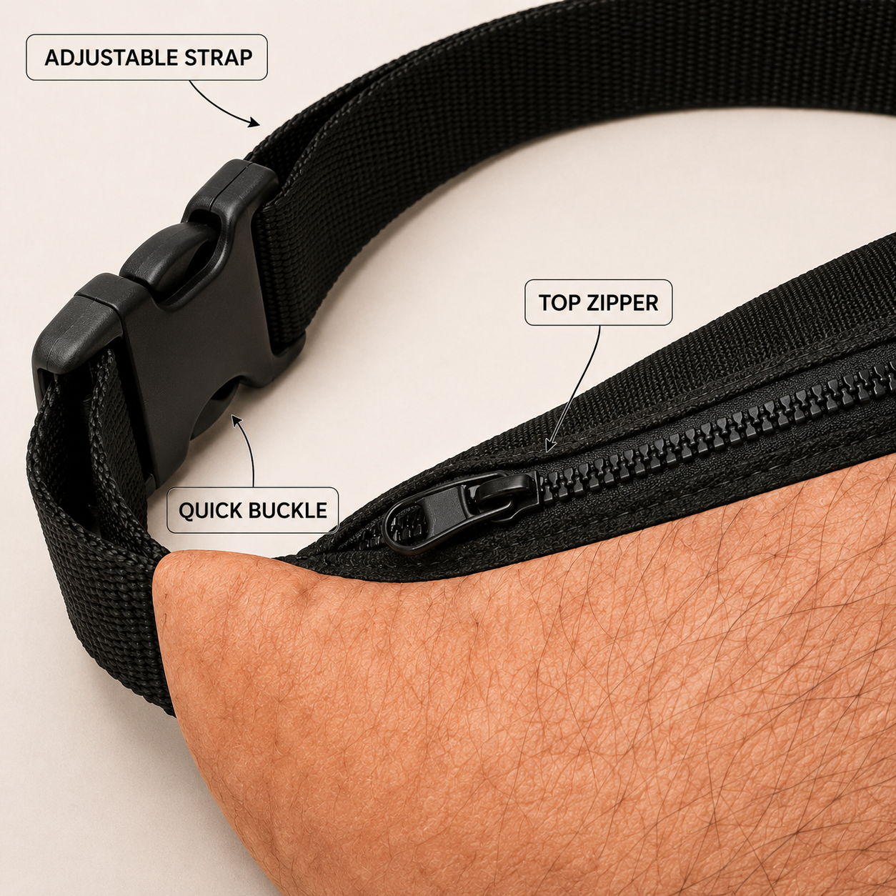 Funny Beer Belly Waist Bag – Realistic Dad Bod Fanny Pack
