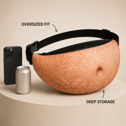 Funny Beer Belly Waist Bag – Realistic Dad Bod Fanny Pack