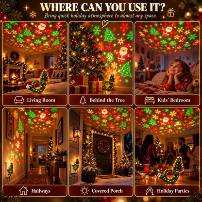 🎄 Starlit Christmas | 6 Magical Ceiling Projection Effects