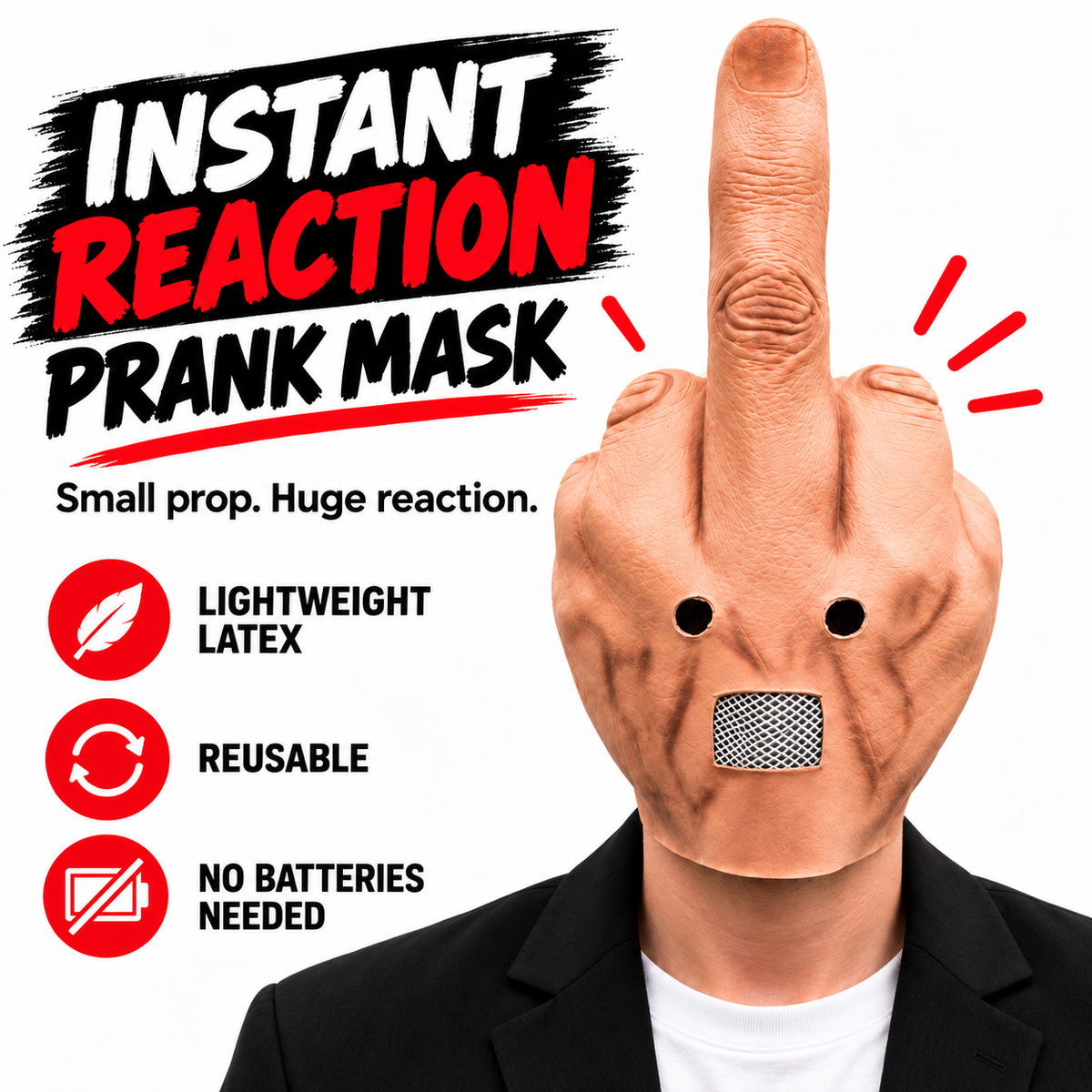😈 Uncanny Grinning Mask | Creepy Halloween Prank & Party Costume 🎃👻