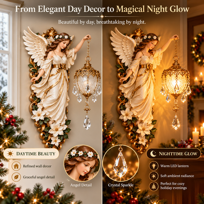 🪽✨ Guardian Glow Angel Wall Light – Christmas Lantern Decor