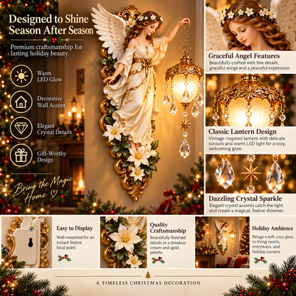🪽✨ Guardian Glow Angel Wall Light – Christmas Lantern Decor