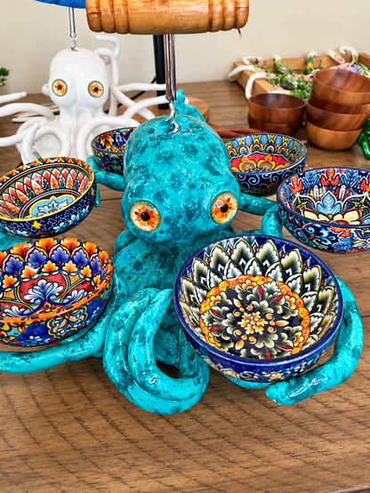 🐙 Octopus Feast Centerpiece | 6-Bowl Snack & Dip Server