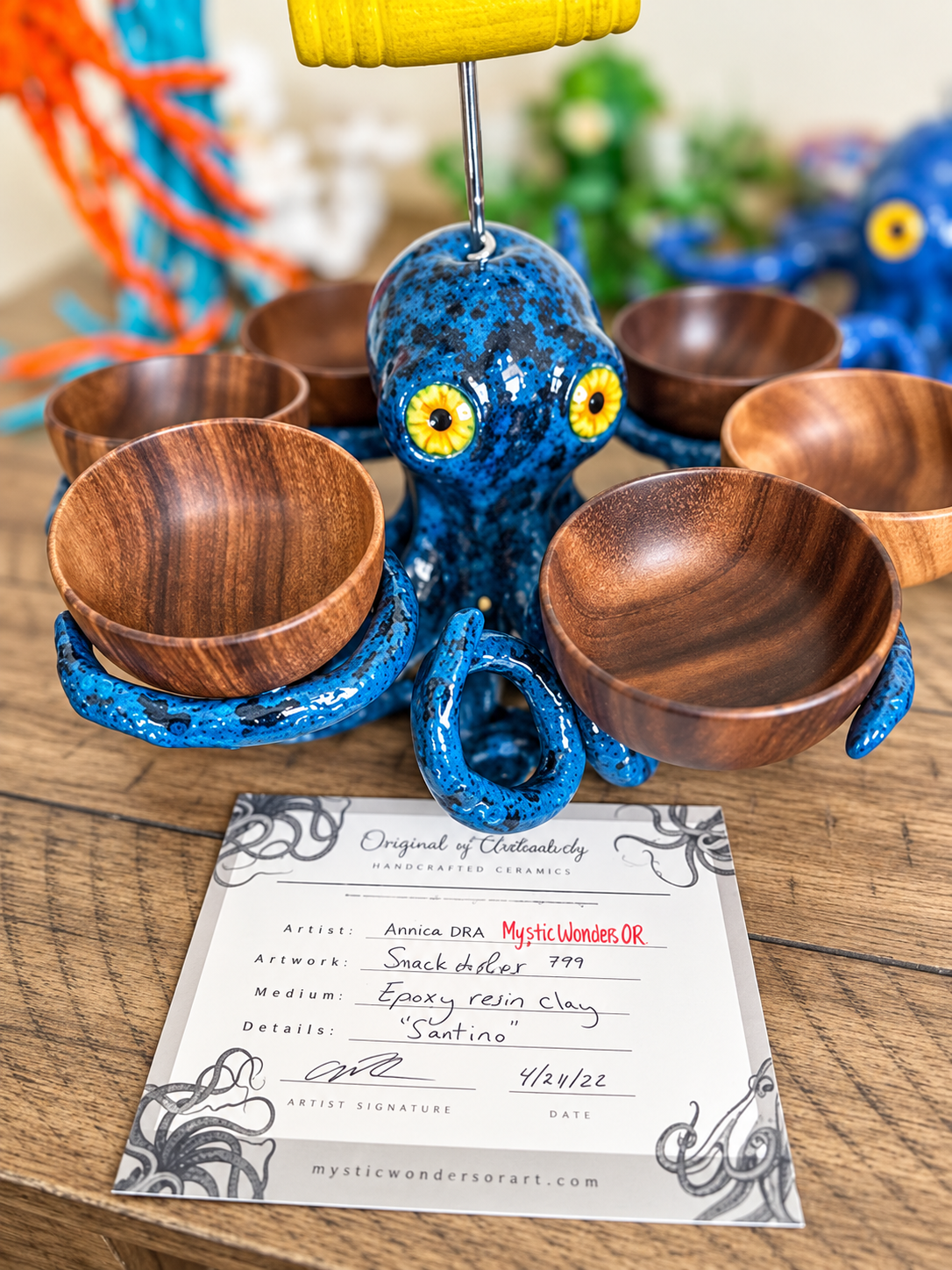 🐙 Octopus Feast Centerpiece | 6-Bowl Snack & Dip Server