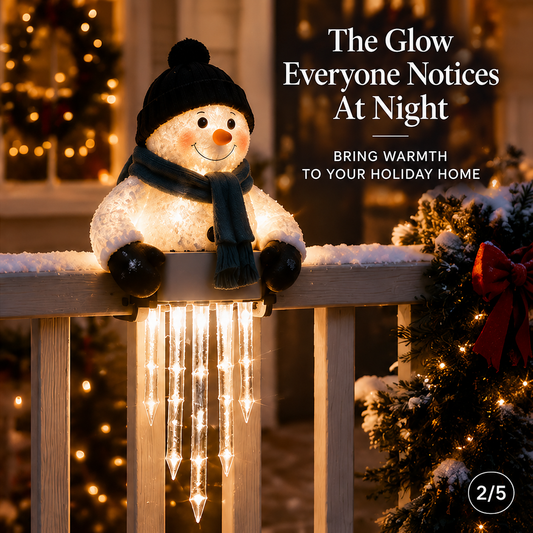 2027 Firleno® Christmas Glow Friends Icicle Railing Lights