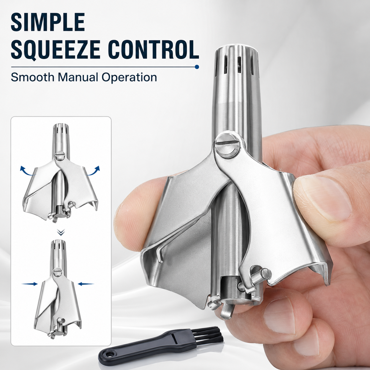 ✂️Precision Nose Hair Grooming Tool – Battery-Free & Easy to Use