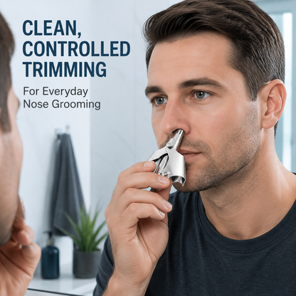 ✂️Precision Nose Hair Grooming Tool – Battery-Free & Easy to Use
