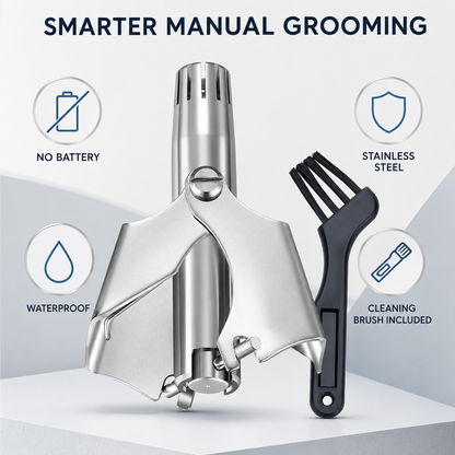 ✂️Precision Nose Hair Grooming Tool – Battery-Free & Easy to Use