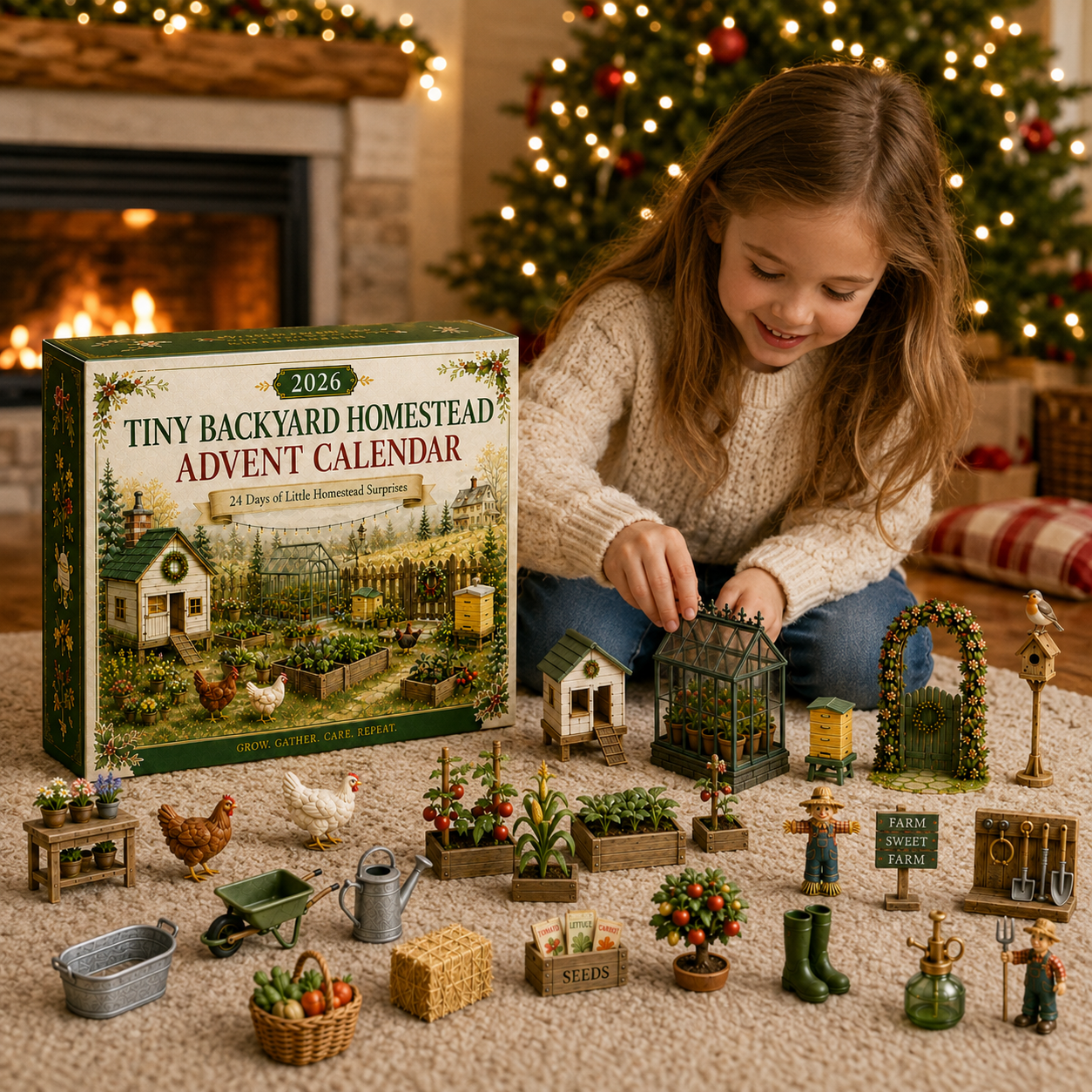 🏡🐔 2026 Tiny Backyard Homestead 24-Day Advent Calendar - Watch Your Little Farm Come to Life