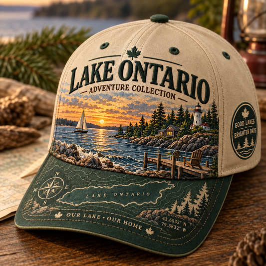 🍁 Lake Ontario Scenic Heritage Cap Collection – 4 Lakeside Styles