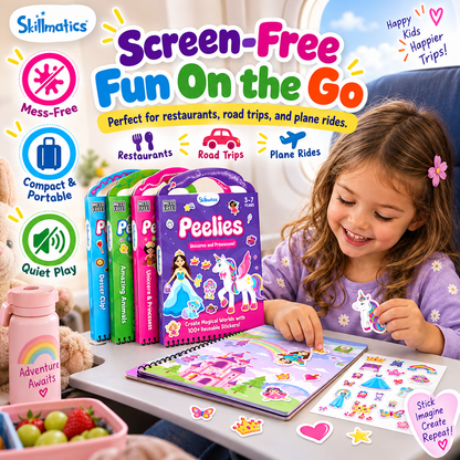 🎨 Reusable Sticker Activity Book - 100+ Stickers, 6 Creative Scenes