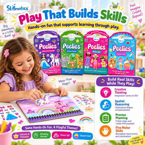 🎨 Reusable Sticker Activity Book - 100+ Stickers, 6 Creative Scenes