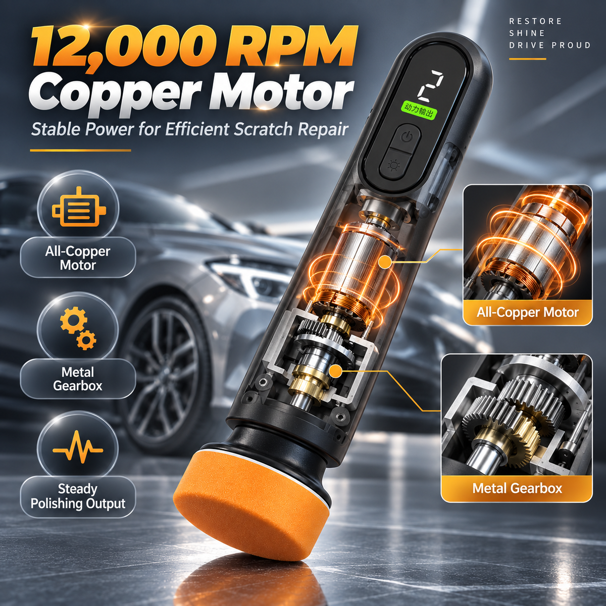 🚗 ScratchRevive Pro™ | Cordless Car Scratch Repair & Polishing Machine