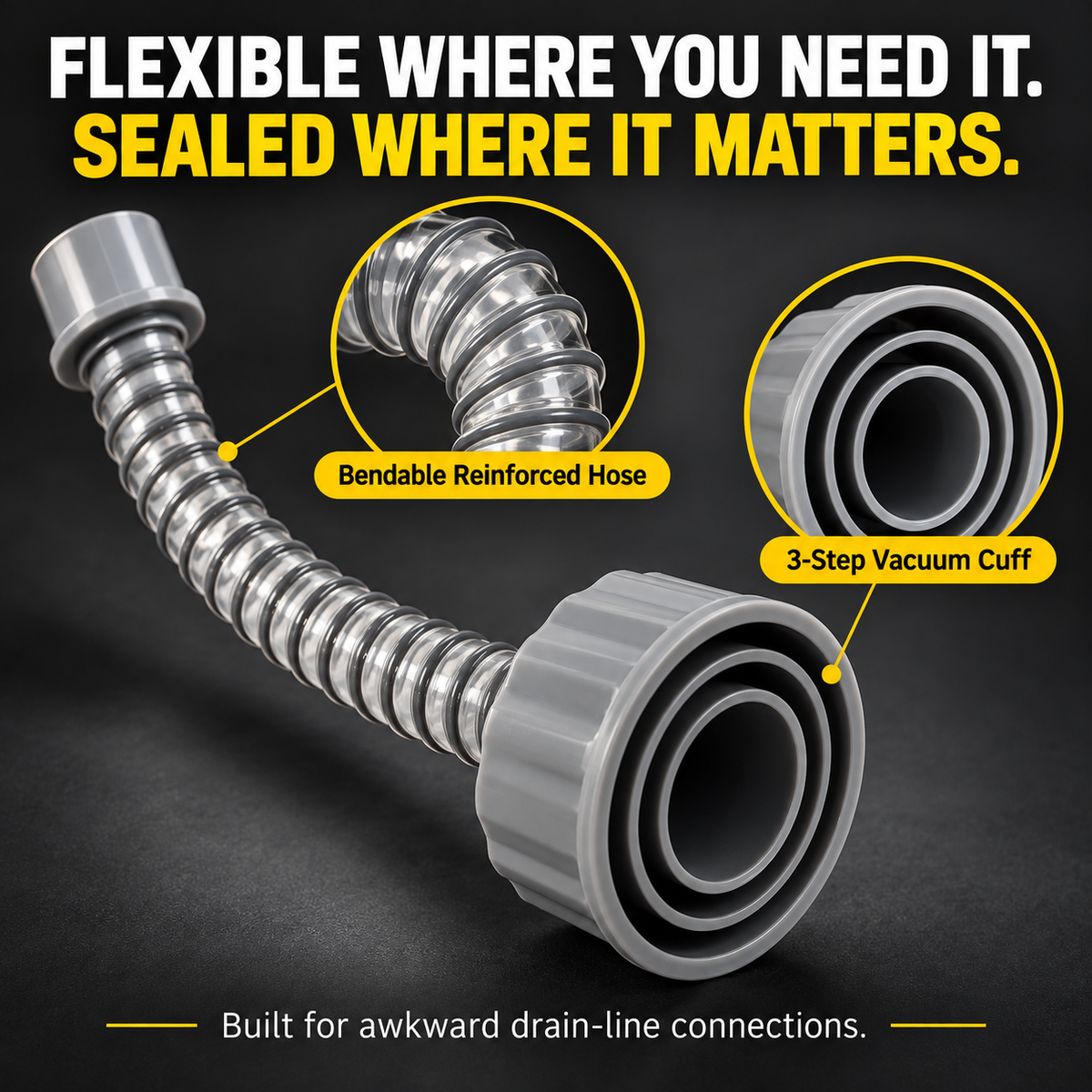🔥💨 AC Drain Line Vacuum Adapter – Quickly Clears Stubborn Clogs 🔧