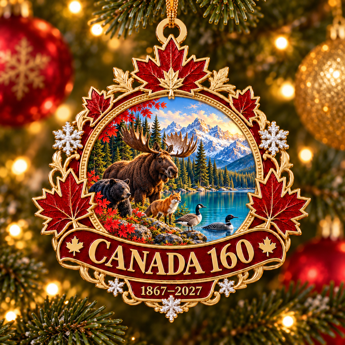 🍁 Canada 160th Anniversary Ornament | 1867–2027 Christmas Keepsake
