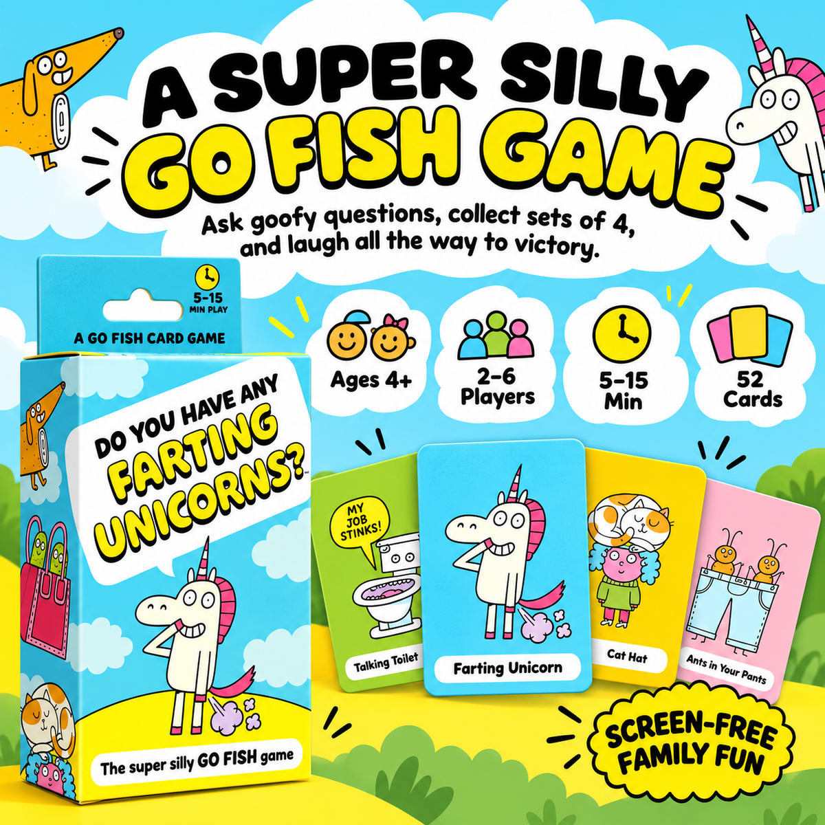 😂🎣 Super Silly Go Fish – The Hilarious Family Card Game | 50% OFF Today
