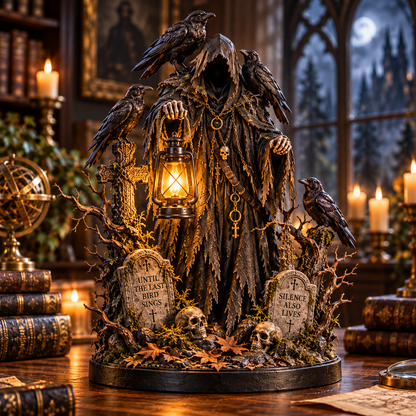 💀🔥 Soul Harvester Lantern – Gothic Grim Reaper Spirit Light