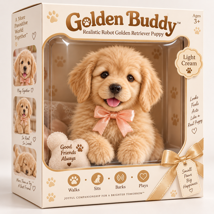 🎄🐶🎁My Little Golden| Ultra-Cute Golden Retriever Puppy Plush Companion**