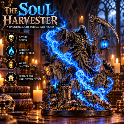 💀🔥 Soul Harvester Lantern – Gothic Grim Reaper Spirit Light