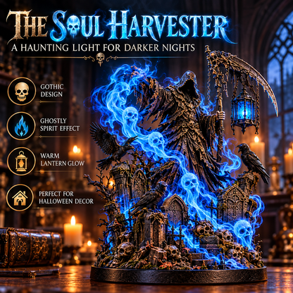 💀🔥 Soul Harvester Lantern – Gothic Grim Reaper Spirit Light