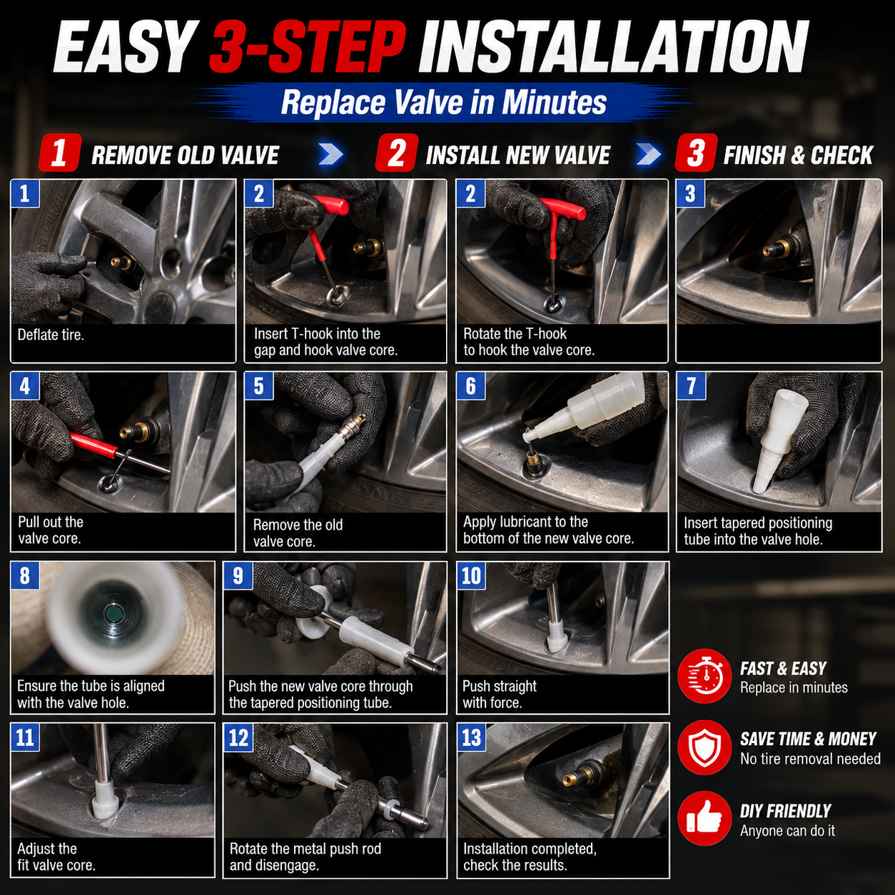 🚗🔧 Complete Rivet Nut Tool Kit – M3–M8 Drill-Compatible Threaded Insert Set