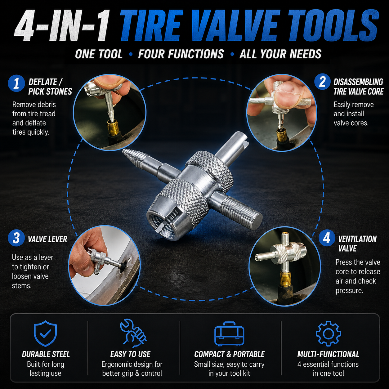 🚗🔧 Complete Rivet Nut Tool Kit – M3–M8 Drill-Compatible Threaded Insert Set