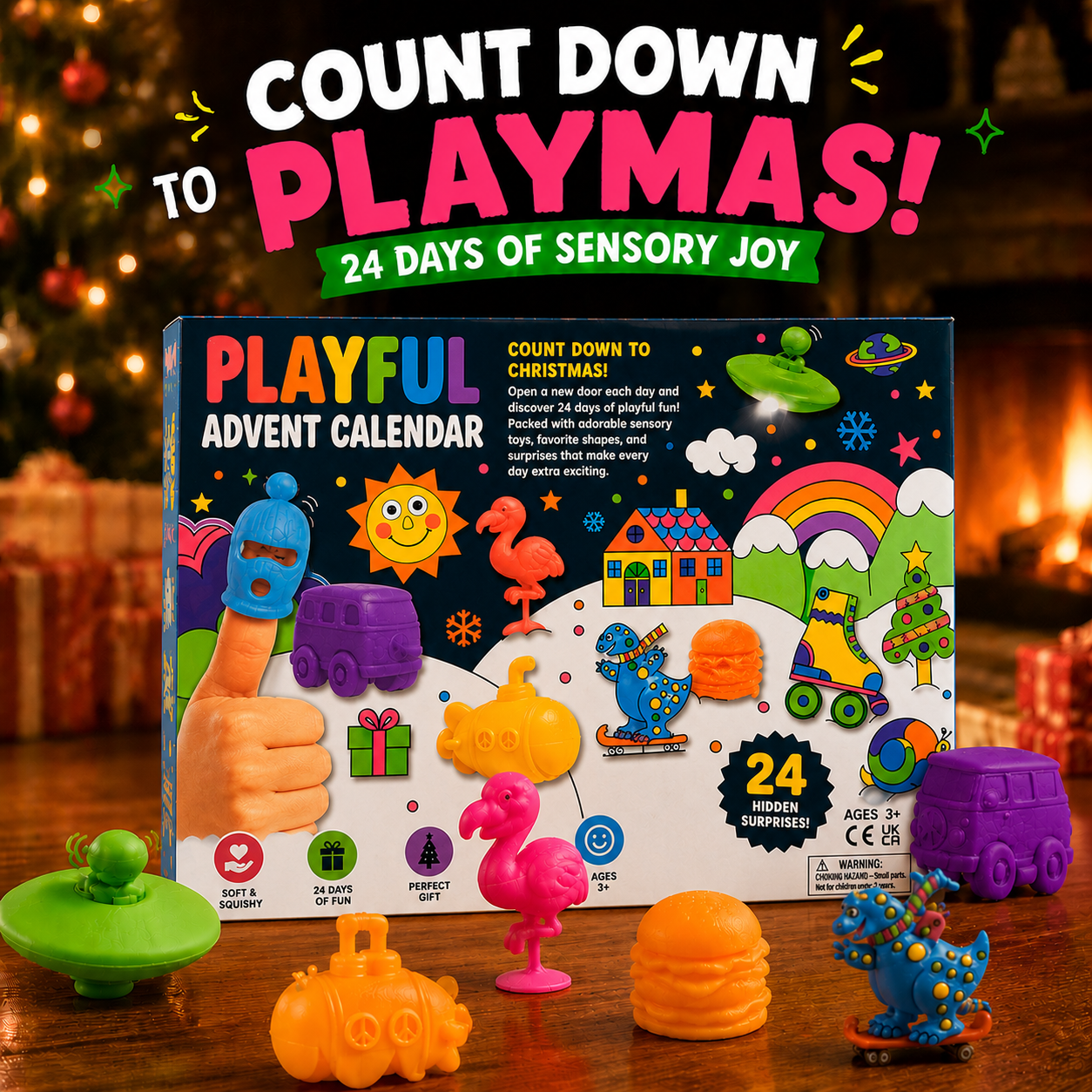 🎄24 Day Squishy Christmas Advent Calendar for Kids Sensory Play 🎁