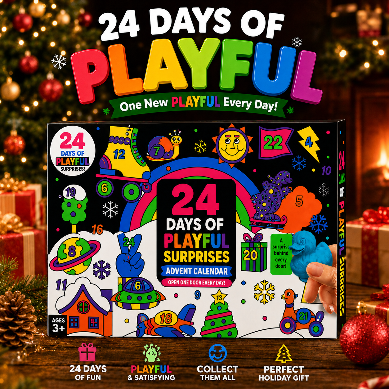 🎄24 Day Squishy Christmas Advent Calendar for Kids Sensory Play 🎁