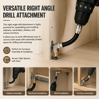 🔧90-Degree Right Angle Drill Attachment
