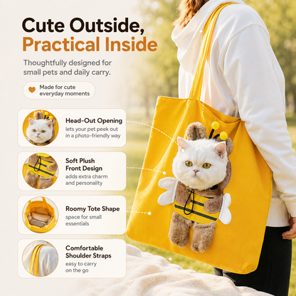 🐾 2026 Trending Head-Out Pet Carrier Tote – Cute Shoulder Bag for Cats & Small Dogs